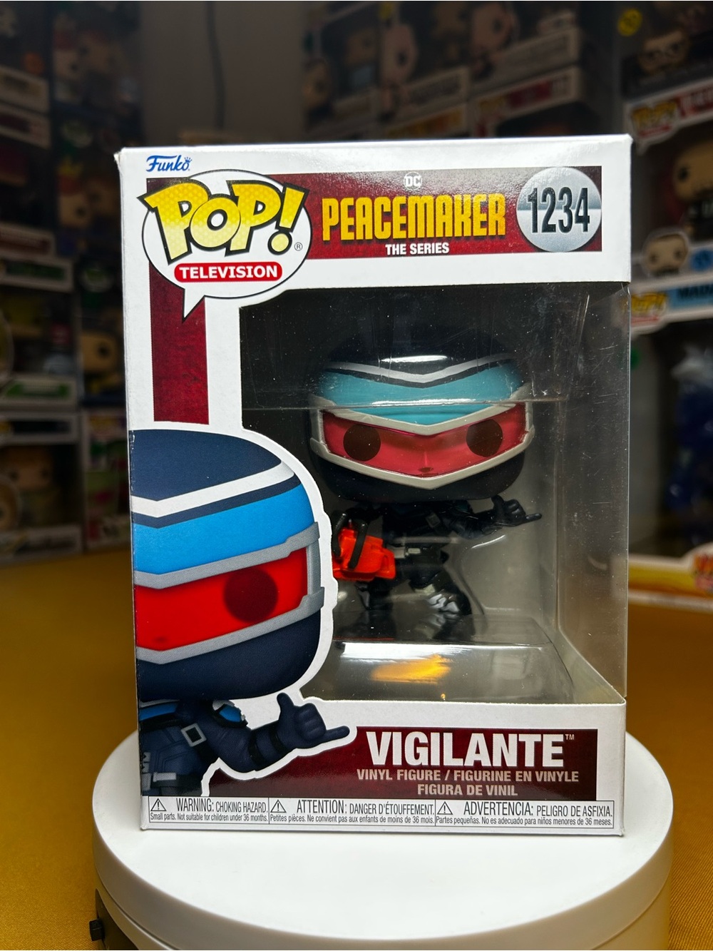 Funko Vigilante Pop! Figure - Black, Blue, Red with Orange Accessory